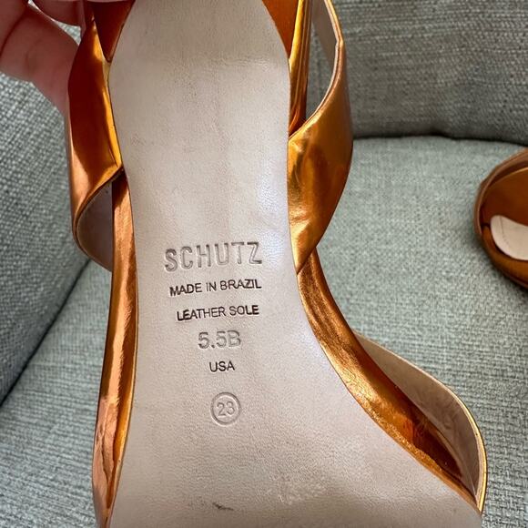 NWOT: Schutz Kelly Leather Slingback Heels - Picture 6 of 7